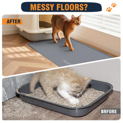 CappyBliss raised-edges mat prevents spills around the litter box.