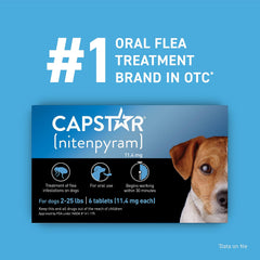 Capstar fleas falling off pet image demonstrates quick relief.
