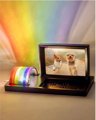 Capti rainbow bridge light dog frame illuminates cherished memories of a beloved pet