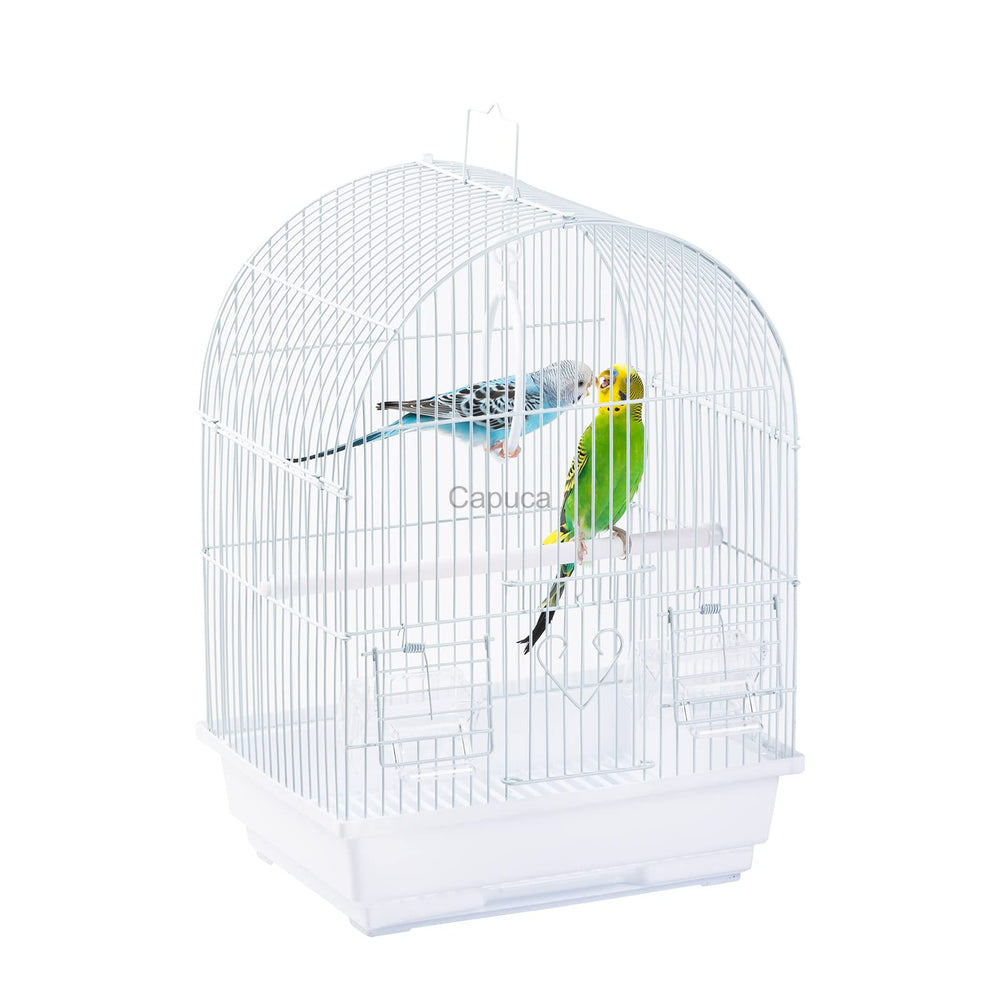 Capuca small bird travel cage exterior view demonstrating portable design for birds.
