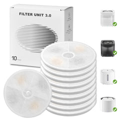 Carcent upgraded filter units 3.0 β 10-pack for pet fountains improves water taste