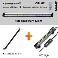 Carefree Fish full spectrum LED panel highlights fish colors with CRI 82.