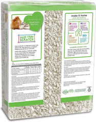 Carefresh pillowy-soft natural paper bedding cushions tiny paws and supports cozy burrows.