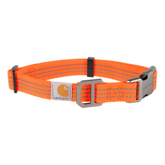 Carhartt dog collar with hunter orange nylon for high visibility during outdoor play