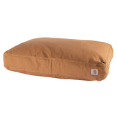 Carhartt Durable Canvas Pet Bed front view showing rain-repellent exterior for spills.
