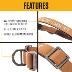 Carhartt Field Dog Collar with reflective 3M detail for better visibility