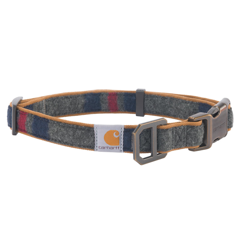 Carhartt pet collar with duck canvas for durability on outdoor adventures.