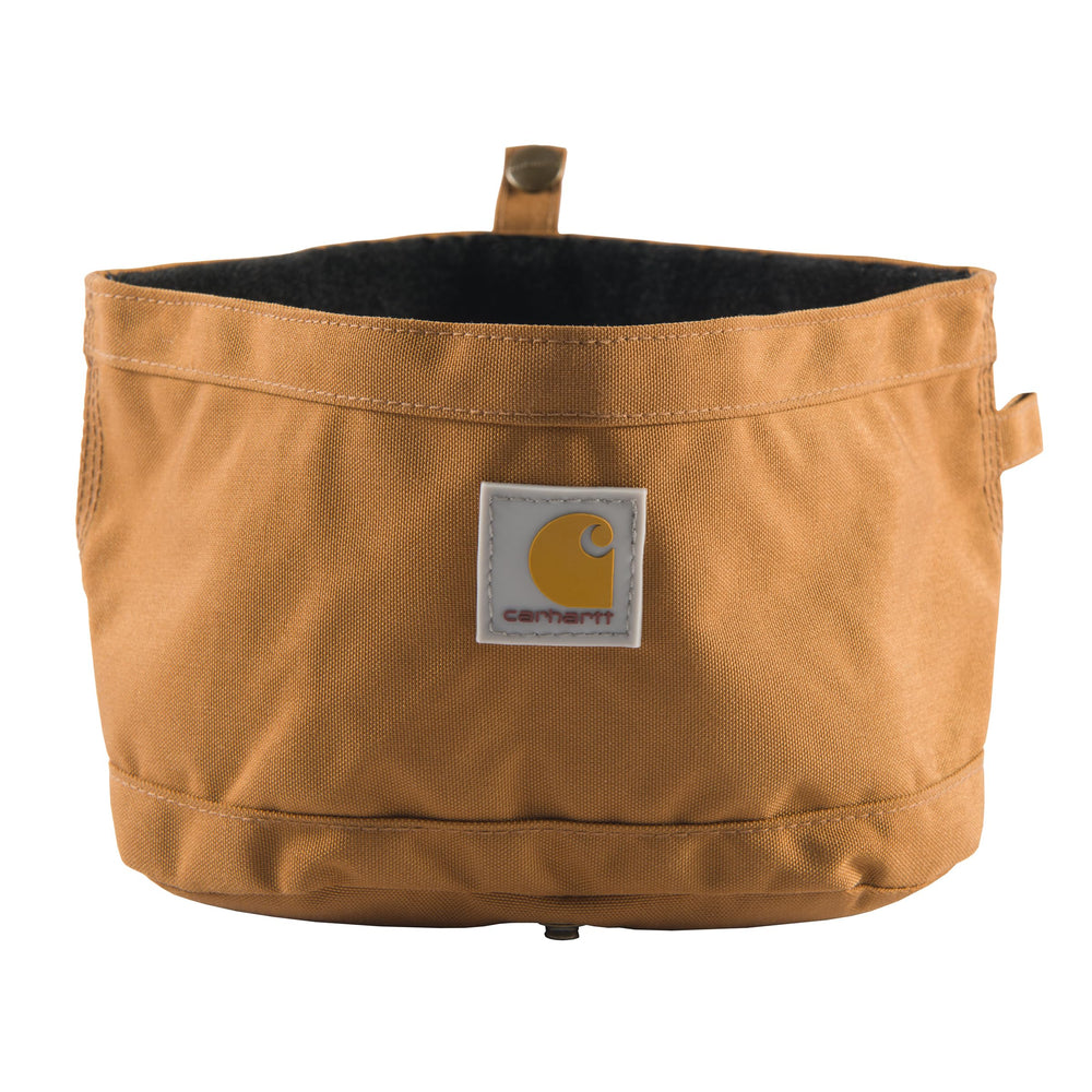 Carhartt Travel Dog Bowl folded for compact packing