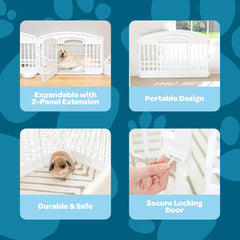 Carlson 4-Panel Pet Pen uses lightweight plastic for simple relocation.