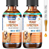 Carmelie dog yeast-relief liquid front view for easy daily use.