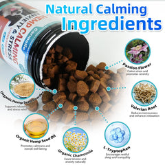 Carmelie soft chew texture close-up aids easy administration and calm.