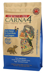 CARNA4 air-dried cat food chicken recipe offers convenient, complete nutrition with live probiotics.