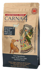 CARNA4 Goat Recipe air-dried dog food in a bowl, supports digestion and steady energy