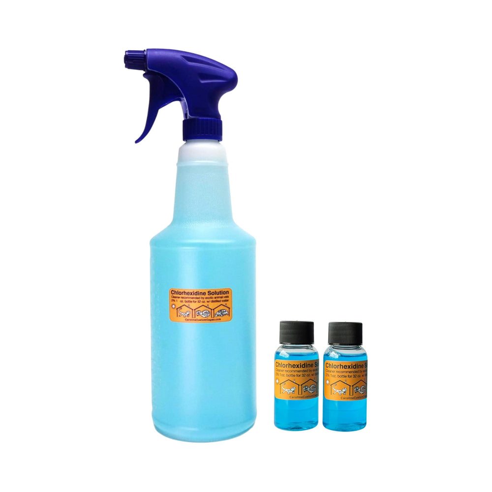 CAROLINACUSTOMCAGES chlorhexidine 2 percent spray bottle for reptile habitat cleaning