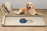 Carry360 dog mat 28x20 sand, non-slip surface protects floors during meals