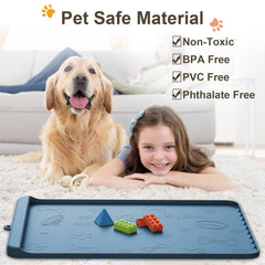 Carry360 high-edges dog mat prevents mess from bowls