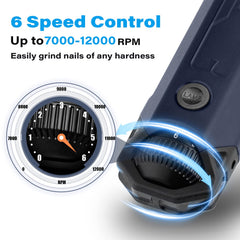 Casfuy 6-Speed Dog Nail Grinder side view showing ergonomic grip.
