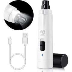 Casfuy dog nail grinder with LED light for precise, stress-free trimming.