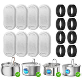 Casfuy 8-pack filters showing compatibility with multiple Casfuy fountains for easy replacements