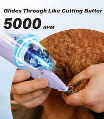 Casfuy paw trimmer one inch head enables faster removal on larger paw areas.