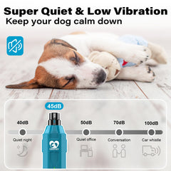 Casfuy rechargeable USB dog nail grinder for cordless grooming.
