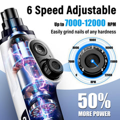 Casfuy nail grinder with LED lights for precise quick visibility.