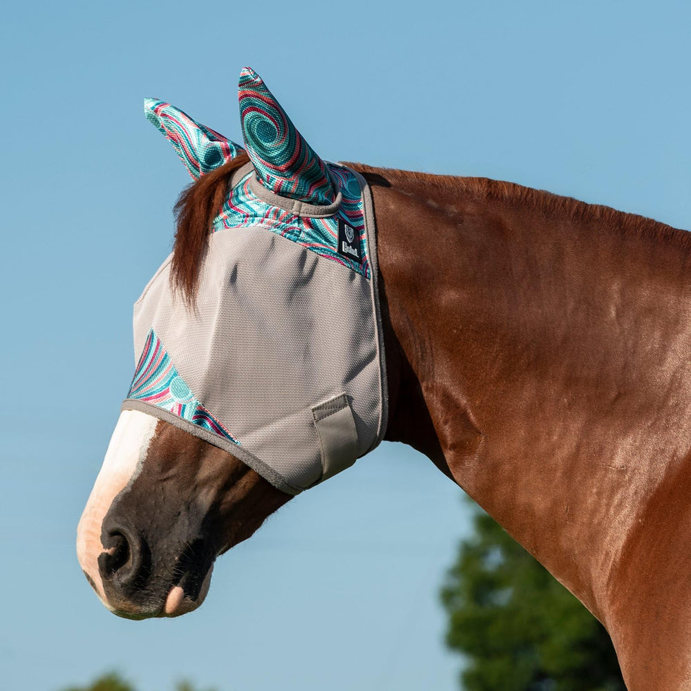 Cashel Crusader Fly Mask with Ears Breeze shields ears while staying breathable.