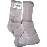 Cashel Crusader leg guards front view on horse highlighting durable mesh and secure fit.