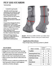 Cashel Crusader leg guards nylon trim detail highlighting burr-free mesh maintenance.