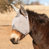 Cashel Crusader mule fly mask close-up showing soft mesh for comfortable wear
