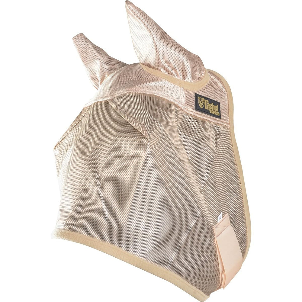 Cashel Economy Fly Mask with ears in gold protects ears and face from insects