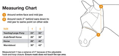 Cashel Economy Standard Horse Fly Mask gold close-up mesh, durable shield against insects