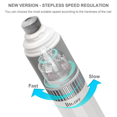 Casifor quiet motor minimizes stress during nail care sessions.