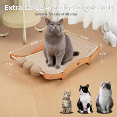 Casremee solid pine wood frame provides durable support for energetic indoor cats