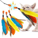 Cat Amazing Snatch Feathers 3-pack attachments for the wand, boosting indoor hunting play.