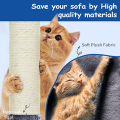 Cat Craft sisal scratching posts help protect furniture during scratching.