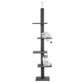 Cat Craft charcoal floor-to-ceiling cat tree shown in a bright living room for indoor cats