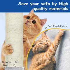 Cat Craft Cat Tree sisal posts protect furniture from scratching.