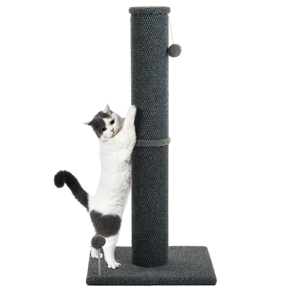 Cat Craft large reticulate carpet scratching post for indoor cats, plush surface encourages scratching.