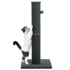 Cat Craft large reticulate carpet scratching post for indoor cats, plush surface encourages scratching.