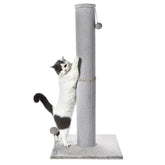 Cat Craft 41-inch tall scratching post for indoors with soft carpet surface.