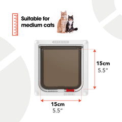 Cat Mate 2-Way-Locking Cat Flap lock mechanism close-up highlights tamper-proof safety.