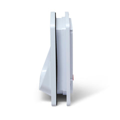 Weatherproof flap seals out rain and drafts for durable use.