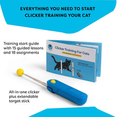 Cat School detachable clicker worn on finger for hands-free training