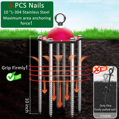 Catapamey stainless steel anchors in a six-pack for sturdy footing
