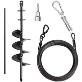 CatAve heavy-duty dog tie-out cable and 30ft length for secure outdoor roaming