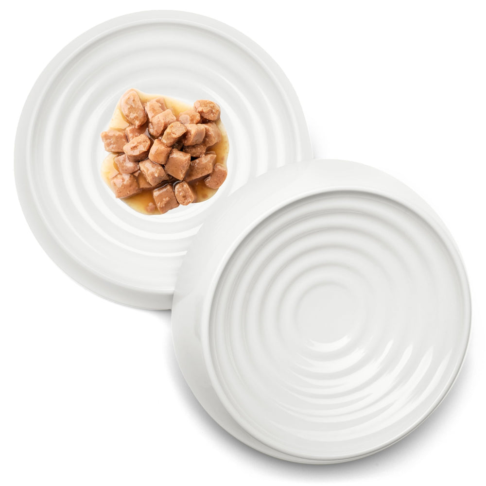 CatGuru whisker-friendly-design bowl supports comfortable meals for indoor cats.