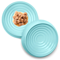 CatGuru cat bowls with a wide shallow dish for whisker-friendly feeding.