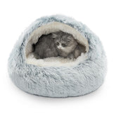 CATISM Cozy Cat Pod plush hooded bed offers warm, secure shelter