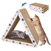CATISM triangle scratcher assembled for three-sided play and durable indoor use.